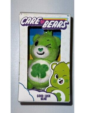 Care Bears Good Luck Bear Green Clover Micro Mini 3 Inch Miniature Plush Box